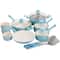 Spice by Tia Mowry Savory Saffron Blue 16 Piece Ceramic Nonstick Cookware Set